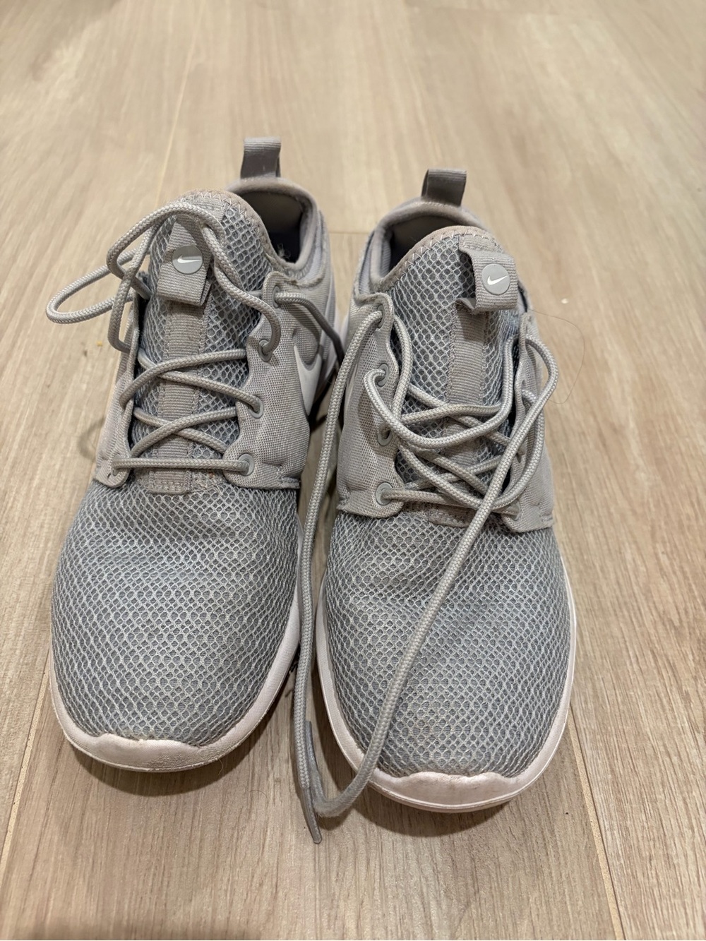 Nike Neutral Gray Mesh Low-Top Sneakers